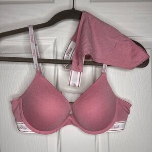 PINK Wear Everywhere Push Up Bra & Thong Set